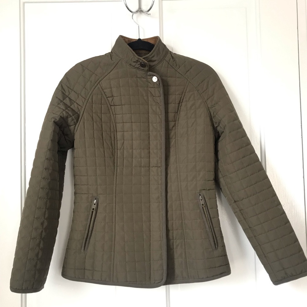 J. McLaughlin Quilted Jacket, Olive green XS